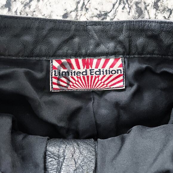 Limited Edition Vintage Black Leather Slim Pants - Picture 5 of 10